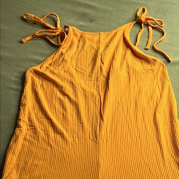 🎯NWT Topshop Ribbed Jumpsuit Orange Size 4-6 - Picture 5 of 14
